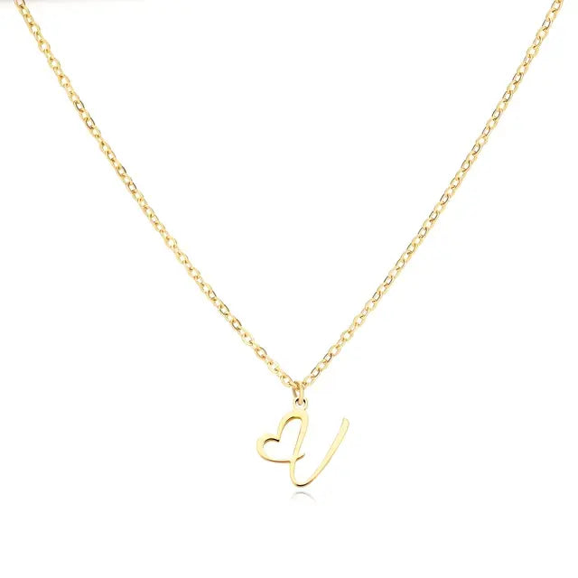 Necklace: Sweetheart Initial Charm