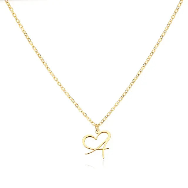 Necklace: Sweetheart Initial Charm