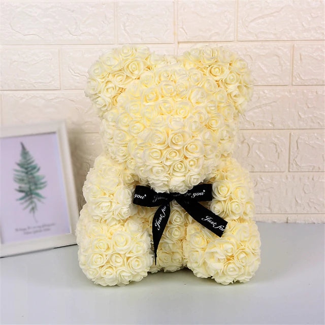 Gift Box: Illuminated Rose Teddy Bouquet