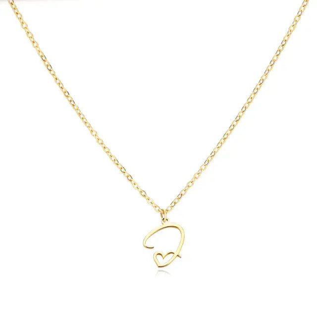 Necklace: Sweetheart Initial Charm