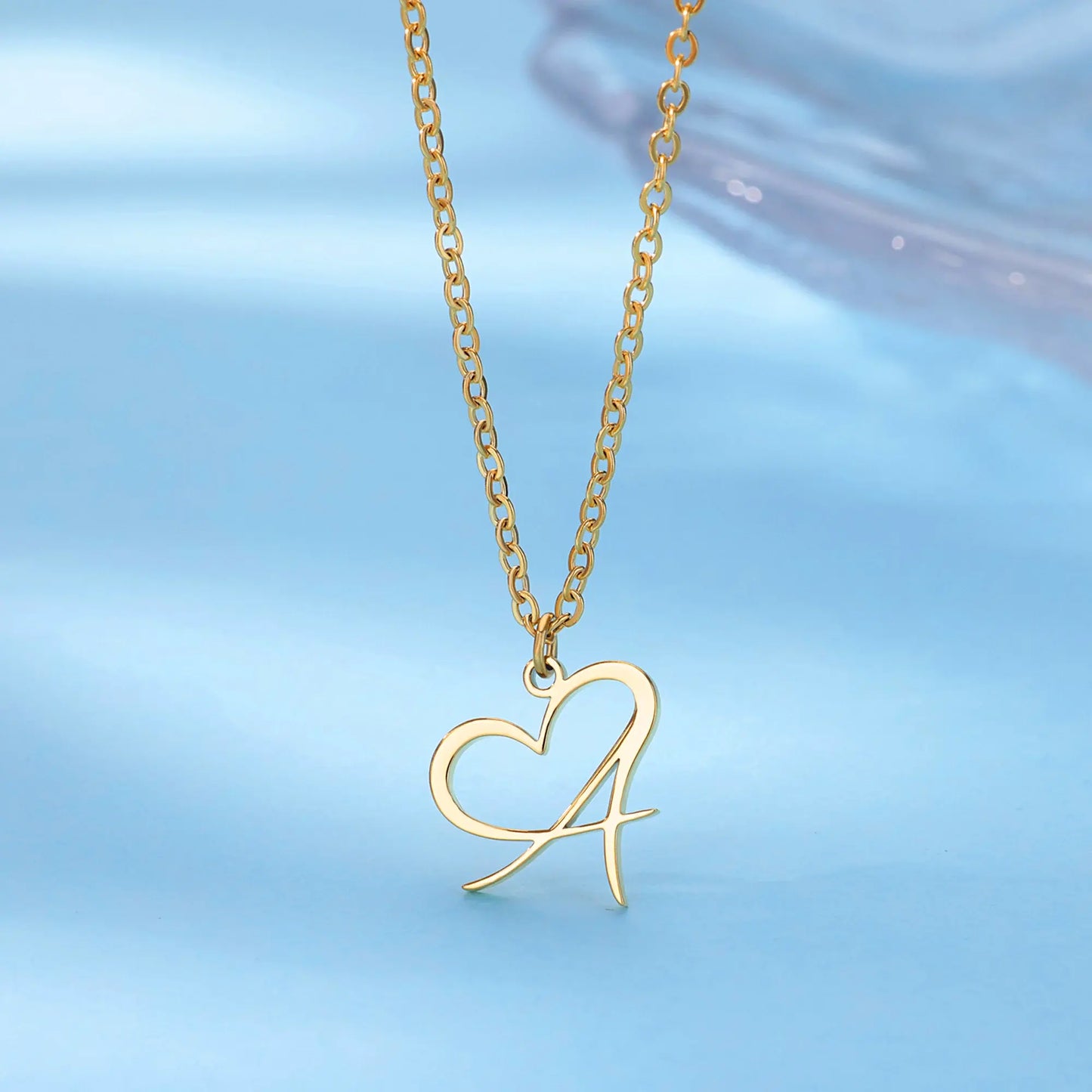 Necklace: Sweetheart Initial Charm