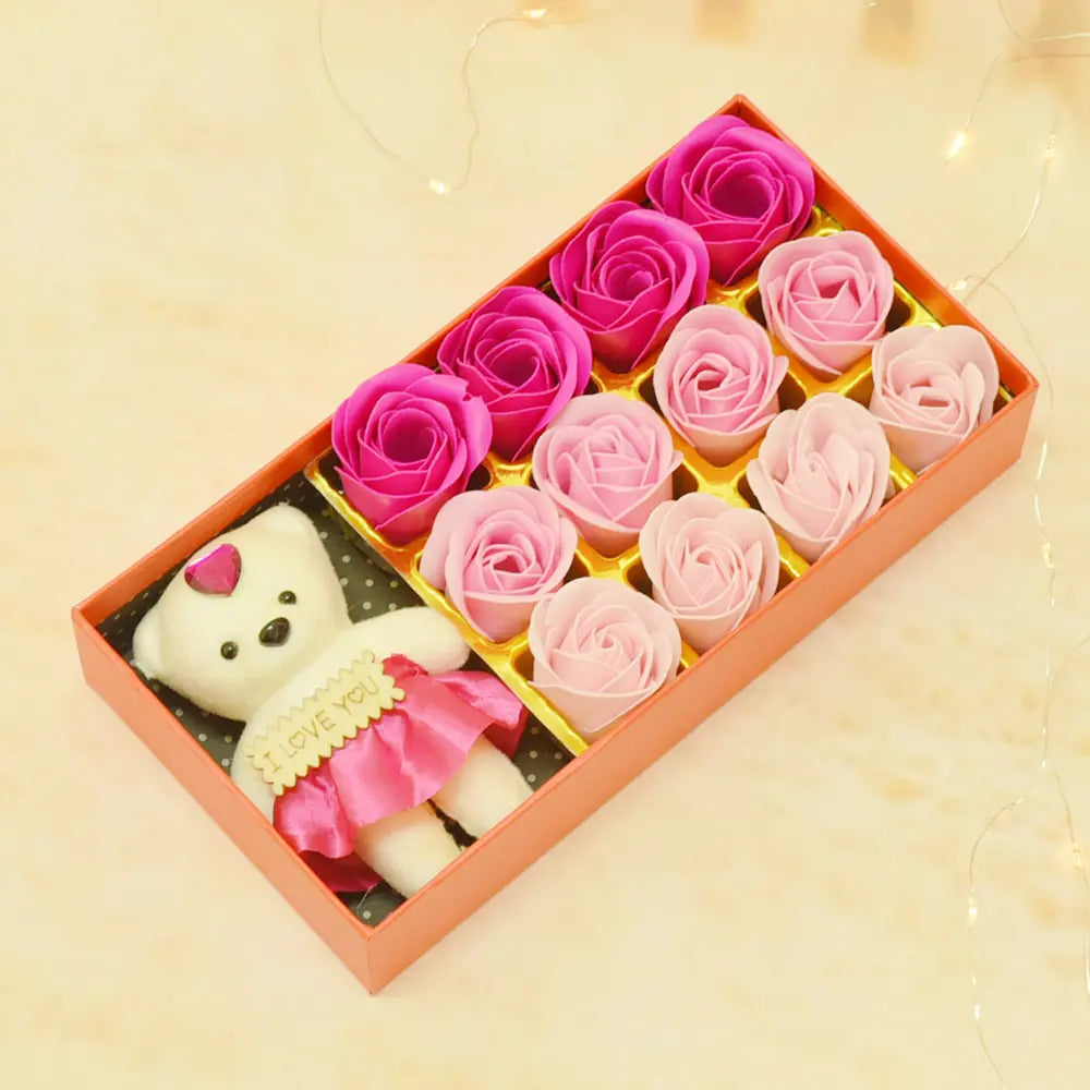 Gift Box - Flower Soap Rose Gift Set