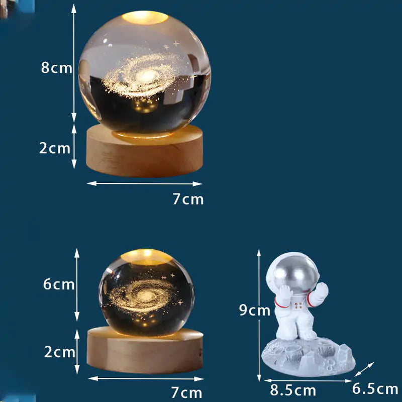 LED light - Cosmic Crystal Globe with Light Base