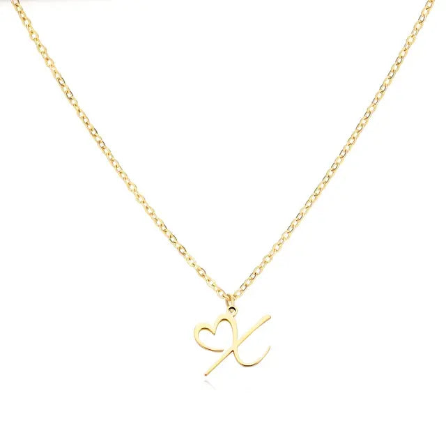 Necklace: Sweetheart Initial Charm