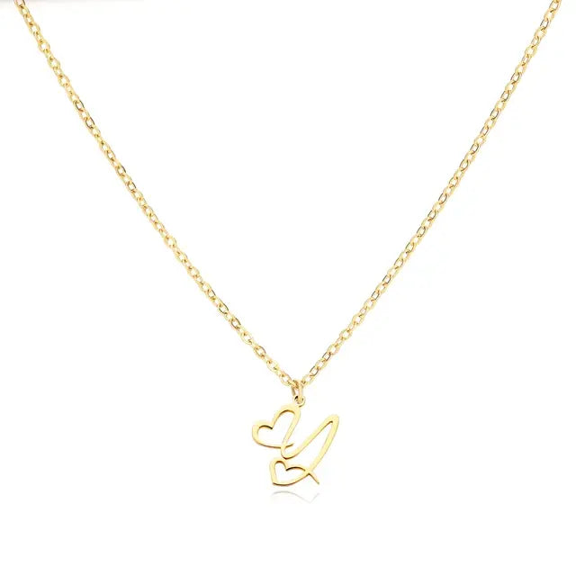 Necklace: Sweetheart Initial Charm