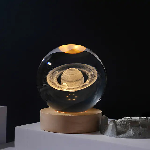 LED light - Cosmic Crystal Globe with Light Base