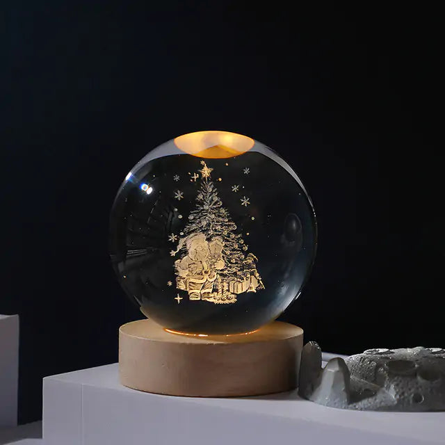 LED light - Cosmic Crystal Globe with Light Base