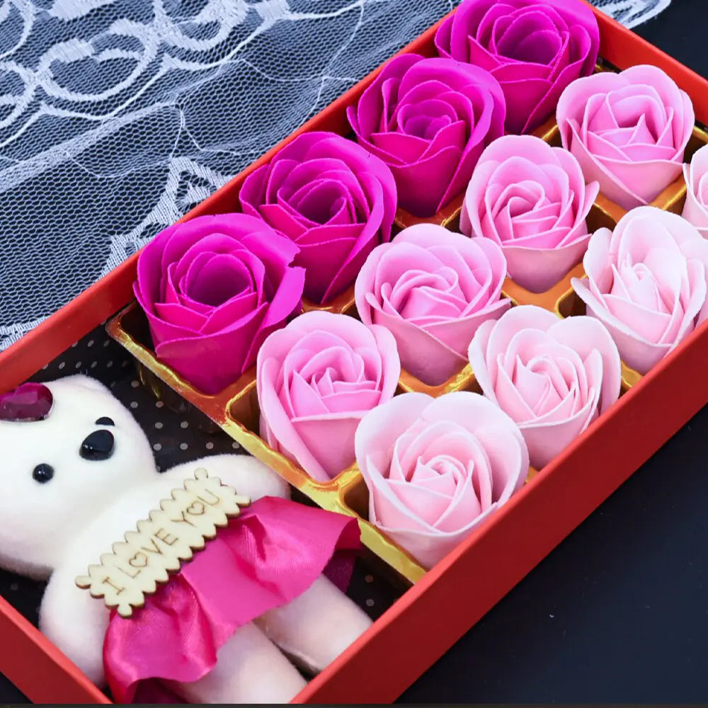 Gift Box - Flower Soap Rose Gift Set