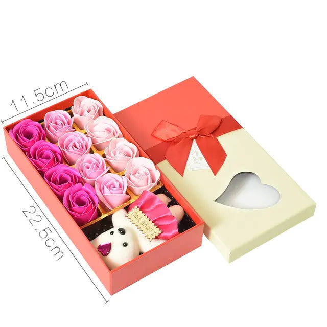 Gift Box - Flower Soap Rose Gift Set