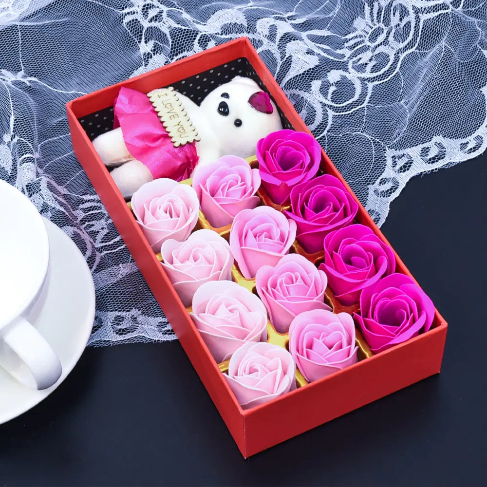 Gift Box - Flower Soap Rose Gift Set