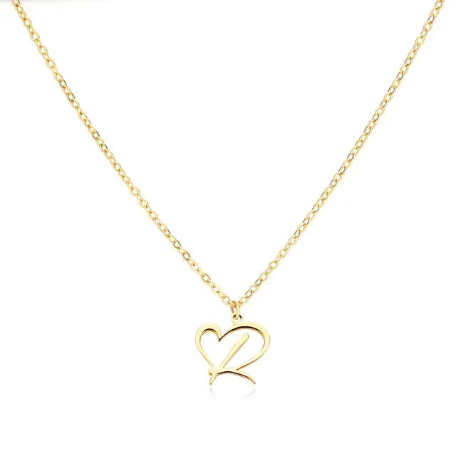 Necklace: Sweetheart Initial Charm