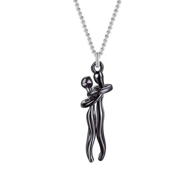 Necklace: Couple Hugging Pendant