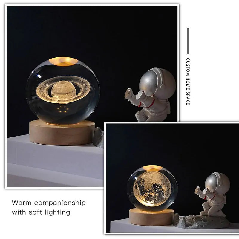 LED light - Cosmic Crystal Globe with Light Base