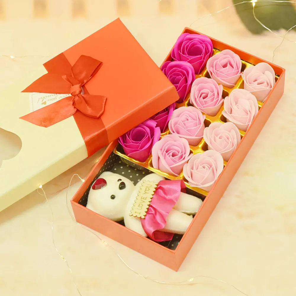 Gift Box - Flower Soap Rose Gift Set