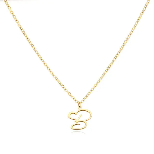 Necklace: Sweetheart Initial Charm