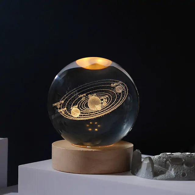 LED light - Cosmic Crystal Globe with Light Base