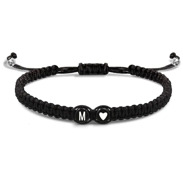 Bracelet: Initials Letter for Couple