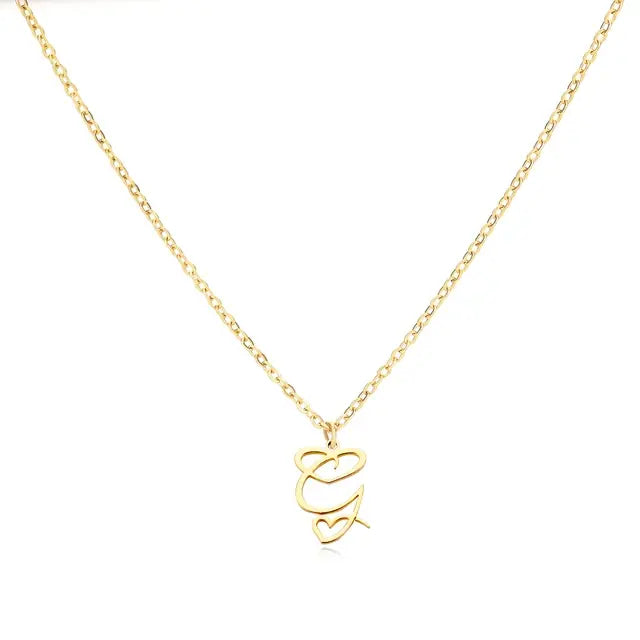 Necklace: Sweetheart Initial Charm