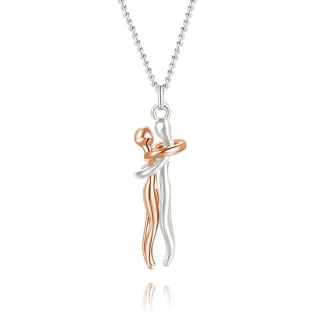 Necklace: Couple Hugging Pendant