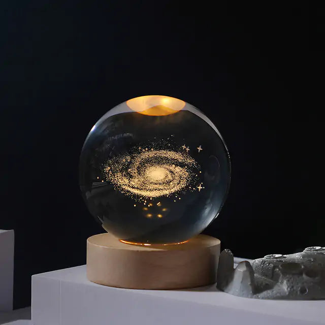 LED light - Cosmic Crystal Globe with Light Base