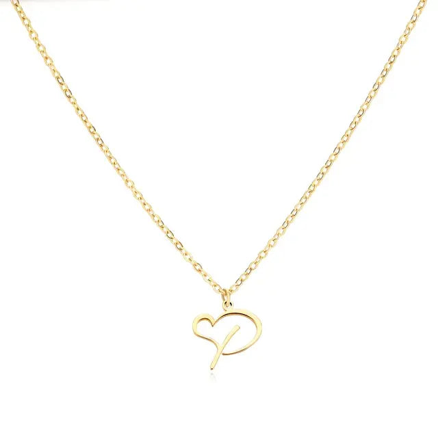 Necklace: Sweetheart Initial Charm