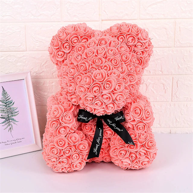 Gift Box: Illuminated Rose Teddy Bouquet