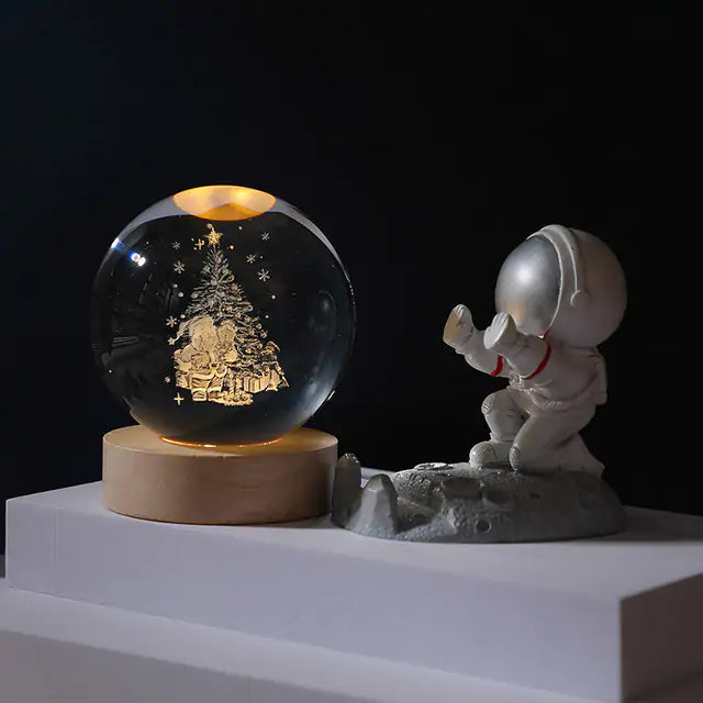 LED light - Cosmic Crystal Globe with Light Base