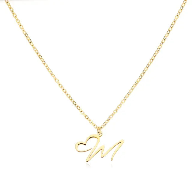 Necklace: Sweetheart Initial Charm